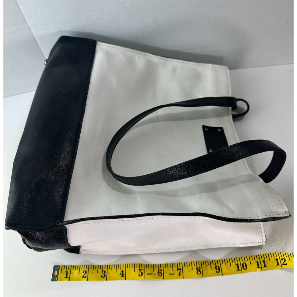 Patricia Nash Colorblock Toscano Large Tote Bag Black Ivory Handbag *No Tassels - Picture 14 of 16